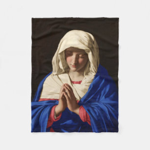 De Maagd Maria in Prayer Fleece Deken