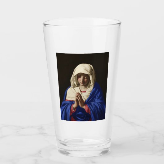 De Maagd Maria in Prayer Glas (Voorkant)