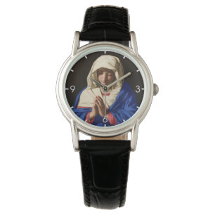 De Maagd Maria in Prayer Horloge
