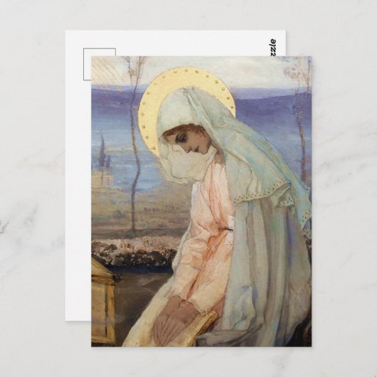 "De Maagd Maria" van Mikhail Nesterov Briefkaart (Voorkant / Achterkant)