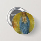 De Maagd Mary- Medieval Periode Ronde Button 5,7 Cm (Voorkant /achterkant)