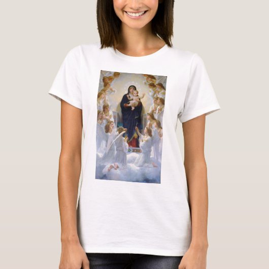 De Maagd met Angels, Bouguereau T-shirt (Voorkant)