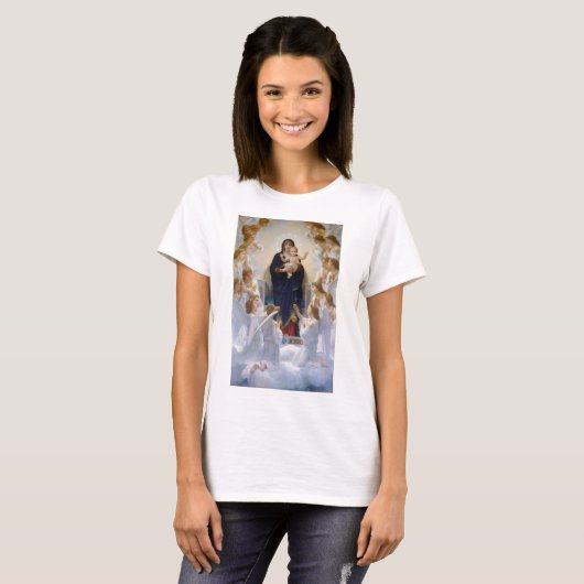 De Maagd met Angels, Bouguereau T-shirt (Voorkant volledig)