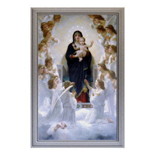 De maagd met Angels door William Adolphe Bouguere Perfect Poster