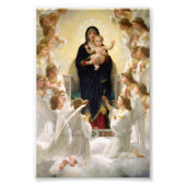 De Maagd Met Engelen -William-Adolphe Bouguereau Foto Afdruk (Voorkant)