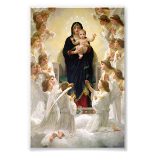De Maagd Met Engelen -William-Adolphe Bouguereau Foto Afdruk