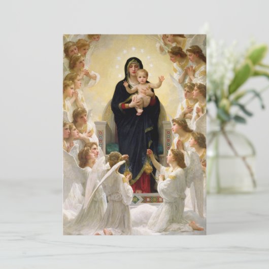 De Maagd Met Engelen -William-Adolphe Bouguereau Kaart (Staand voorkant)