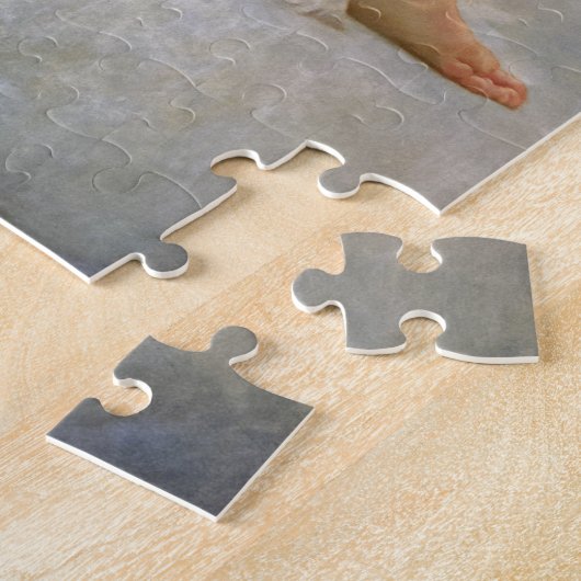 De Maagd Met Engelen -William-Adolphe Bouguereau Legpuzzel (Zijkant)