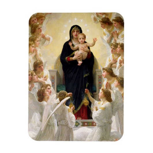 De Maagd Met Engelen -William-Adolphe Bouguereau Magneet (Verticaal)