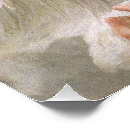 De Maagd Met Engelen -William-Adolphe Bouguereau Perfect Poster (Hoek)