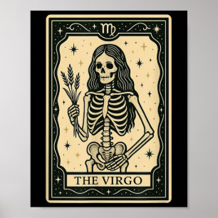 De Maagd Tarot Kaart - Halloween Soky Gothic Witch Poster