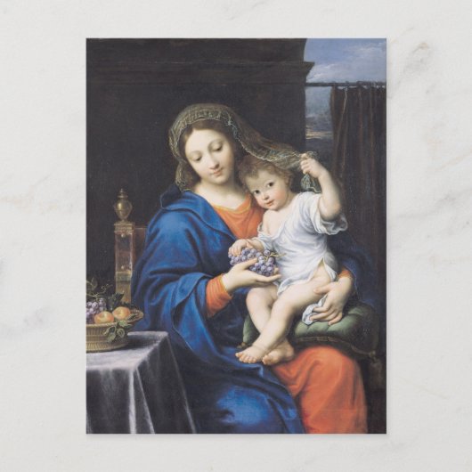 De maagd van de druiven, 1640-50 briefkaart (Voorkant)