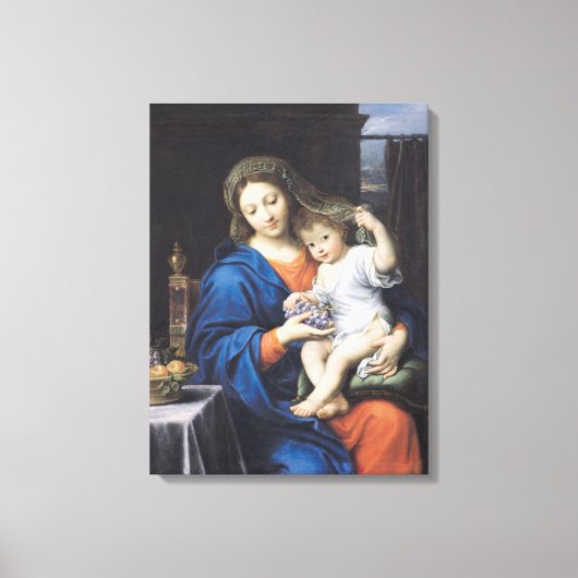 De maagd van de druiven, 1640-50 canvas afdruk (Voorkant)