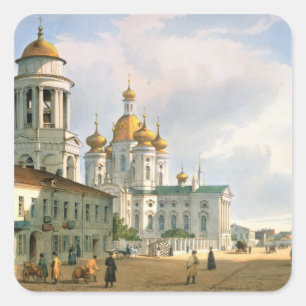 De Maagd van de kerk van Vladimir Vierkante Sticker
