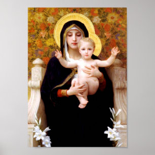 De maagd van de Lilies (La Vierge au Lys) Poster