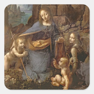 De maagd van de Rocks Vierkante Sticker