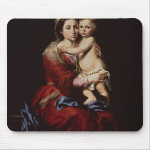 De maagd van de Rosary, c.1650 Muismat