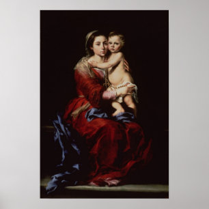 De maagd van de Rosary, c.1650 Poster