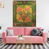 De maagd van de verbrande Struik, van de berg Atho Canvas Afdruk (Insitu (Woonkamer))