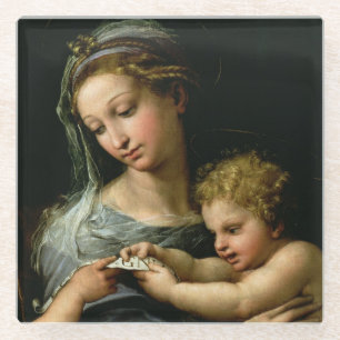 De maagd van het Roos, c.1518 Glazen Onderzetter