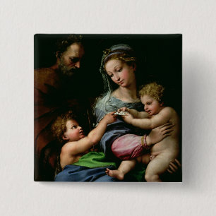 De maagd van het Roos, c.1518 Vierkante Button 5,1 Cm