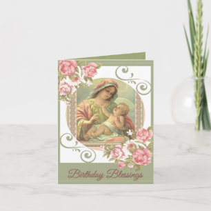 De maagdelijke Kaart van Mary Baby Jesus Birthday
