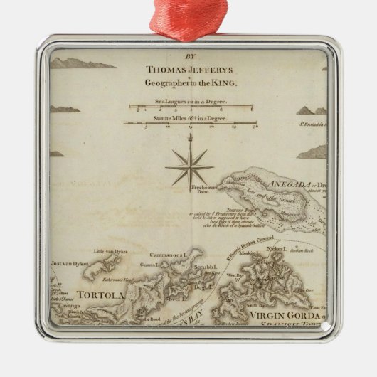 De Maagdeneilanden Metalen Ornament (Voorkant)