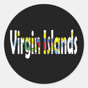 De Maagdeneilanden Ronde Sticker