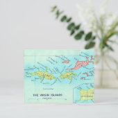 De Maagdeneilanden Vintage Ansichtkaart Briefkaart (Staand voorkant)