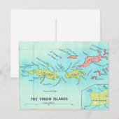 De Maagdeneilanden Vintage Ansichtkaart Briefkaart (Voorkant / Achterkant)