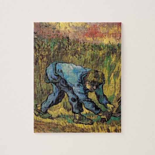 De maaier met sikkel door Vincent van Gogh Legpuzzel (Verticaal)