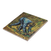 De maaier met sikkel door Vincent van Gogh Tegeltje (Zijkant)