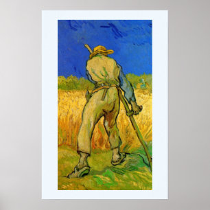 De maaier (naar Millet) van Vincent van Gogh Poster