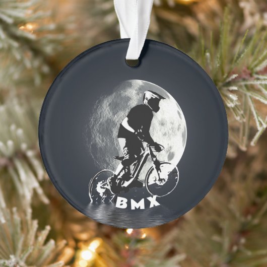 De maan achtervolgen - Mountain Biker Ornament (Boom)