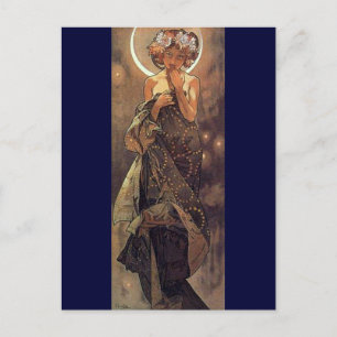 De maan - Art Nouveau Briefkaart