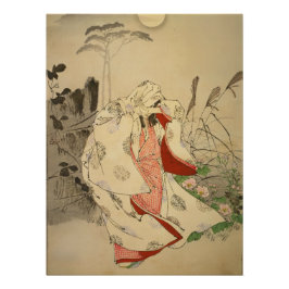 De maan boven Horinji Perfect Poster