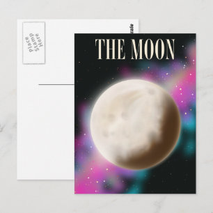 De maan briefkaart