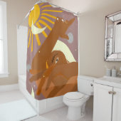 De maan danst met mij mee douchegordijn (In situ)