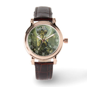 De maan door Mucha Horloge