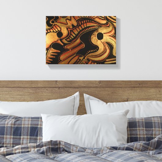 De maan en de sterren II Canvas Afdruk (Insitu (Slaapkamer))