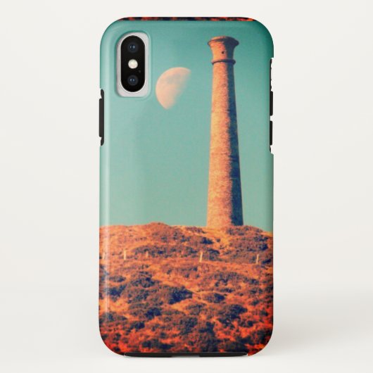 De maan en een toren: Aberystwyth Case-Mate iPhone Case (Achterkant)