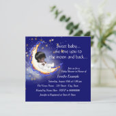 De maan en het Baby shower Kaart (Staand voorkant)