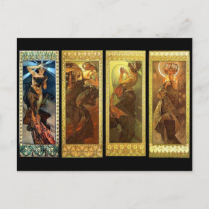 De maan en het briefkaart van de sterren Mucha