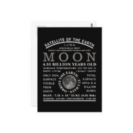 De maan Gedetailleerde Astronomie Briefkaart