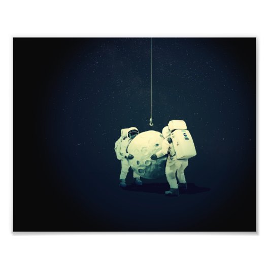 De maan hangen foto afdruk (Voorkant)