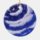 De maan in de Sky Keramisch Ornament (Achterkant)