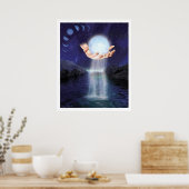 De maan in haar handen poster (Keuken)