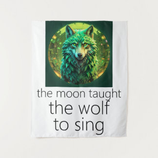 De Maan Leerde De Wolf Zingen Wandkleed