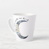 De maan liet me het doen latte mok (Linkerhoek)