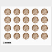 De maan ronde sticker (Vel)
